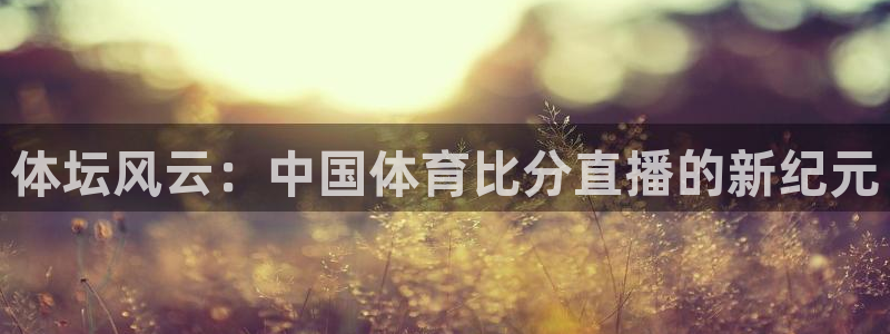 体坛风云：中国体育比分直播的新纪元