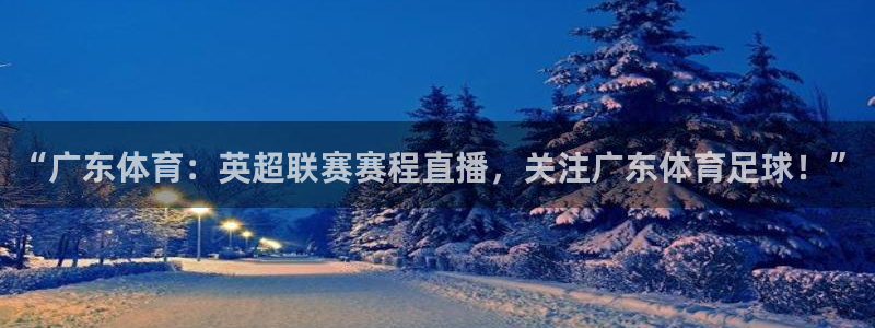 “广东体育：英超联赛赛程直播，关注广东体育足球！”